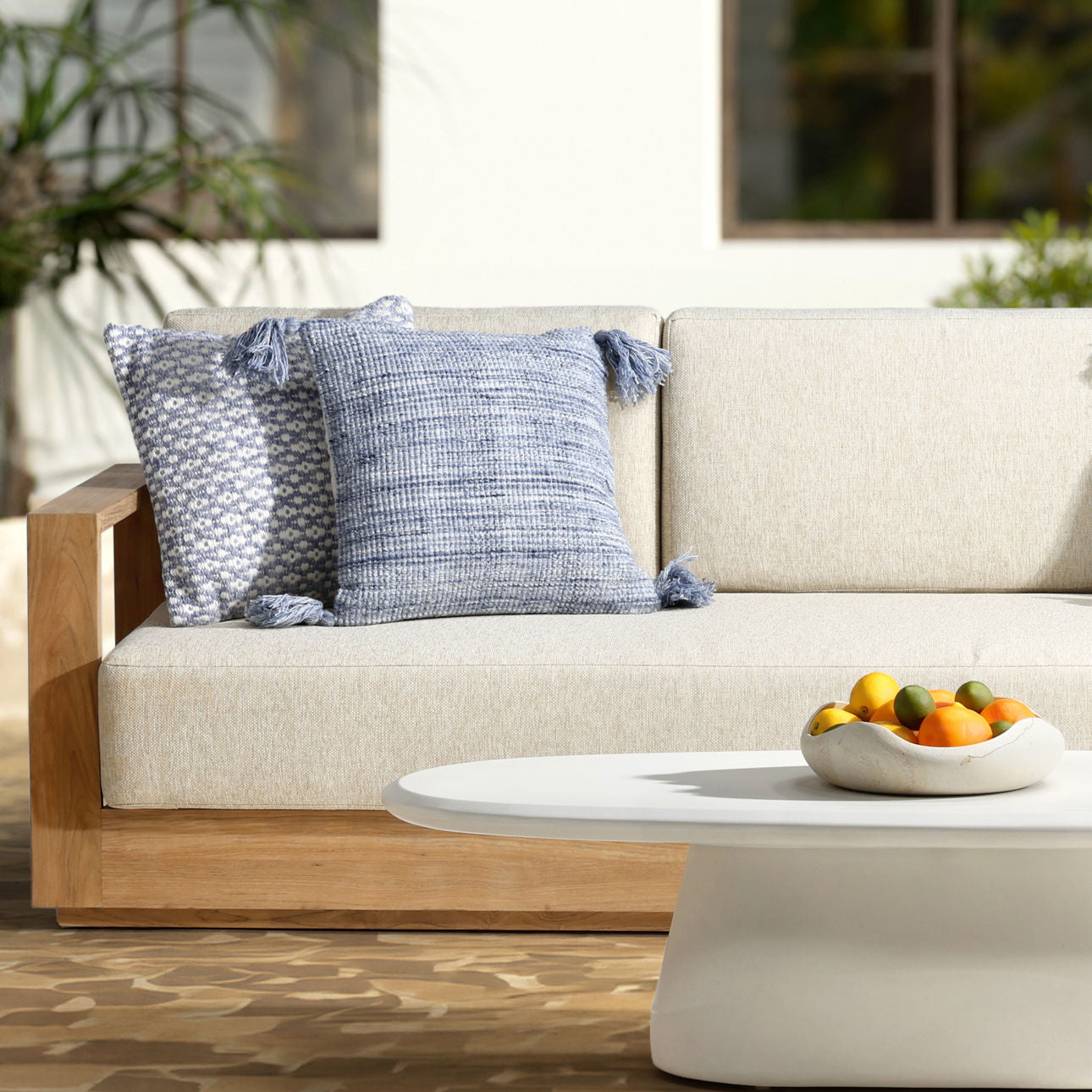 Côte Bleue Outdoor Pillow