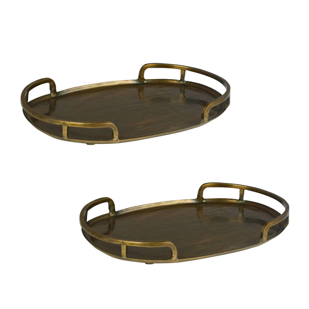 shadow brass tray set