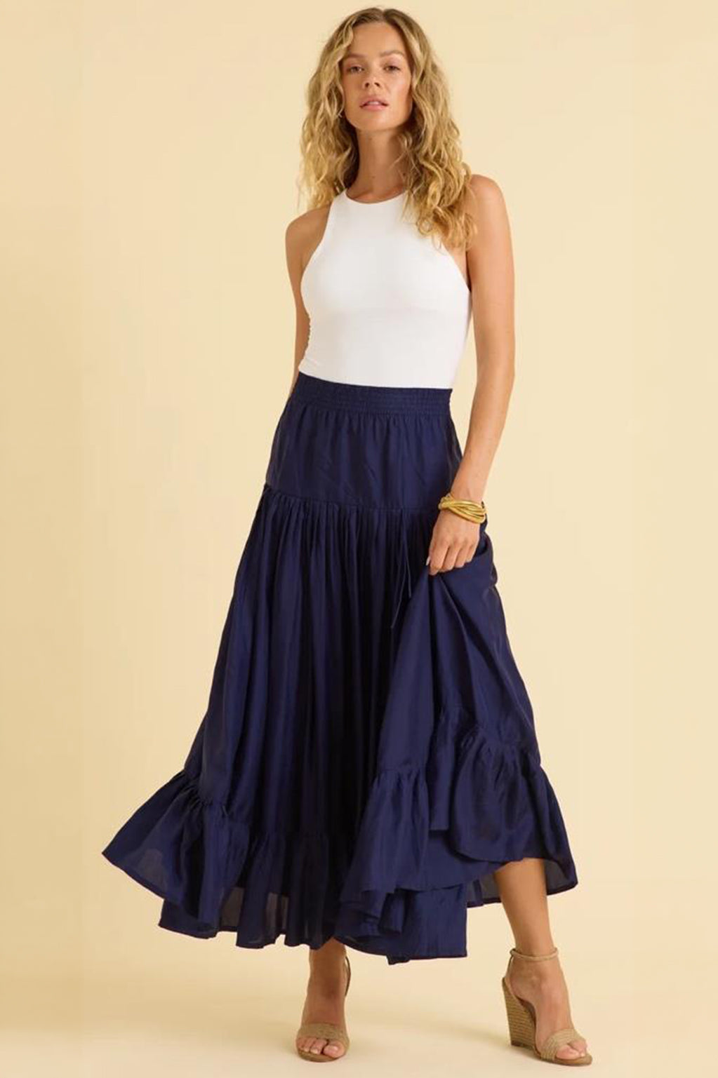 Woman's Navy Lourdes Skirt – Calypso St Barth