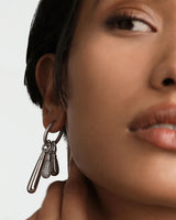 Large Jupiter Silver Single Hoop