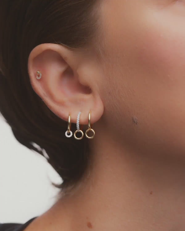 Diamonds and Gold Tay Hoops