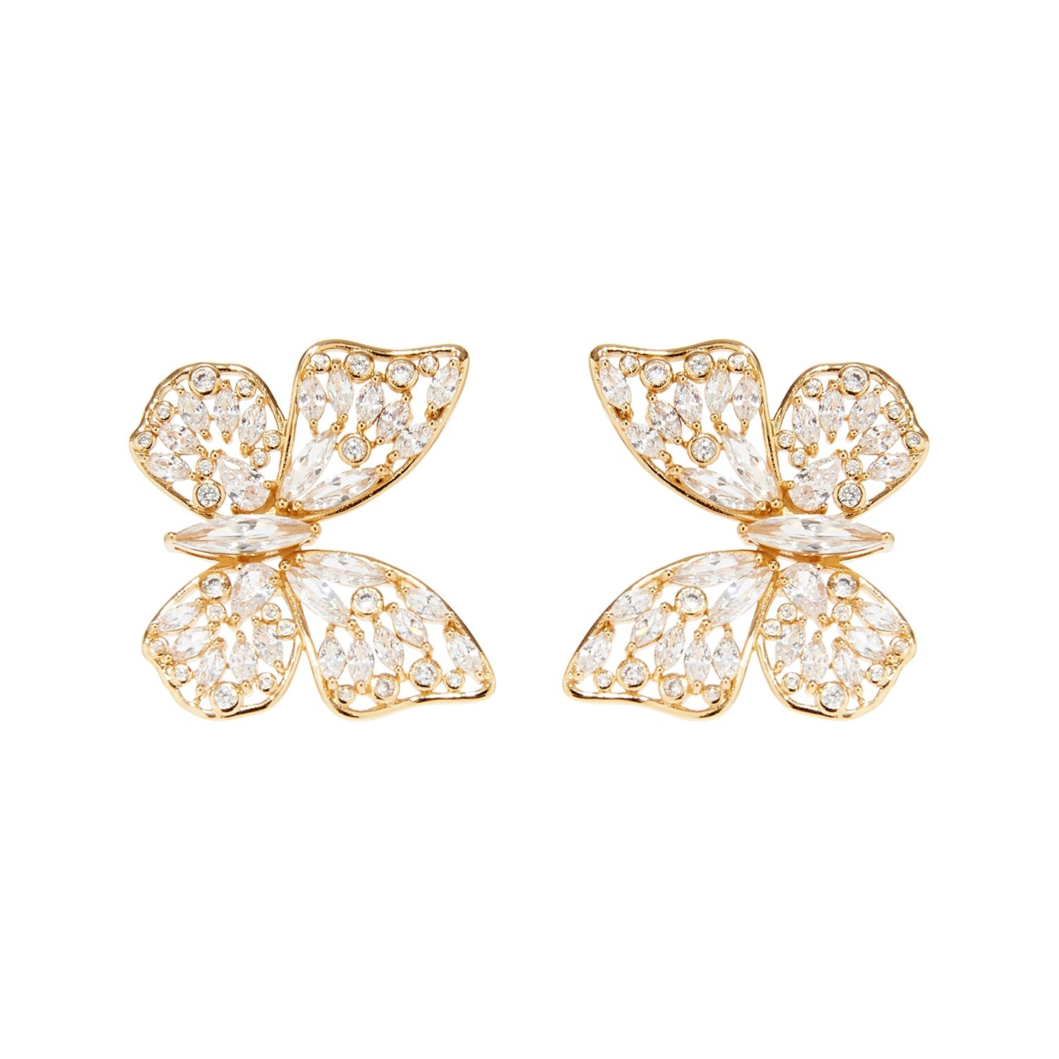 Ingrid Crystal Butterfly Stud
